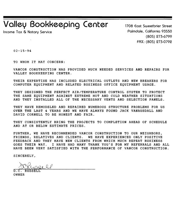 Valley Bookkeeping Center letter of reference jpg